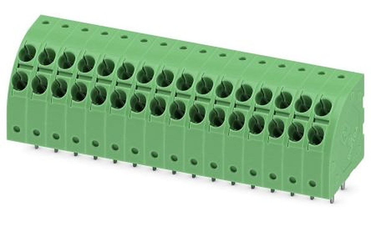 Phoenix Contact PTDA 1.5/16-3.5 Series 45° PCB Terminal Block, 16 Contact(s), 3.5 mm Pitch, 1 Row