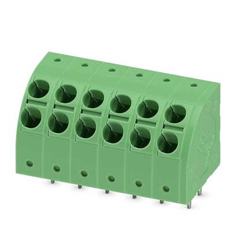 Phoenix Contact PCB Terminal Block, 6-Contact, 5 mm Pitch, Wave Soldering Mount, 1 Row