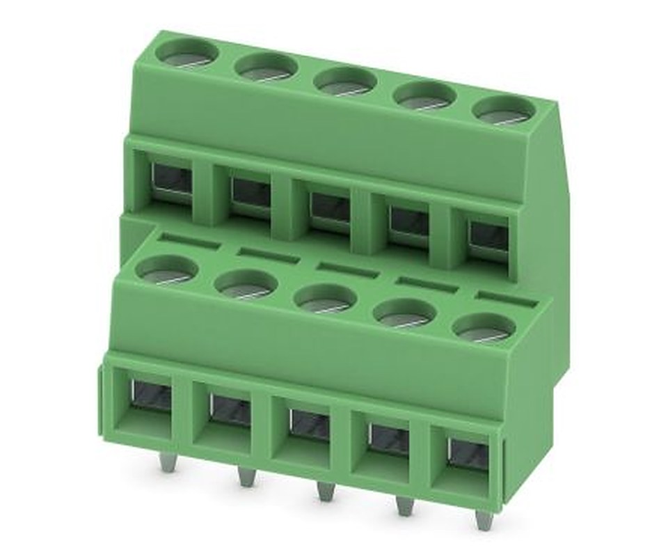 Phoenix Contact MKKDSN 1.5/5 Series PCB Terminal Block, 10-Contact, 5 mm Pitch, 2 Row, 1726121