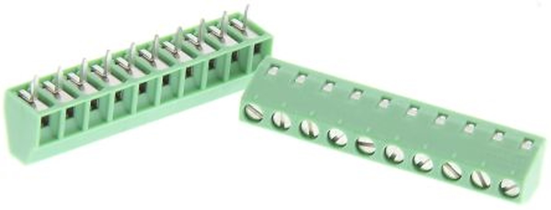 Phoenix Contact MKKDS 1/10-3.81 Series Straight Wave Soldering Mount PCB Terminal Block, 10 Contact(s), 3.81 mm Pitch, 1