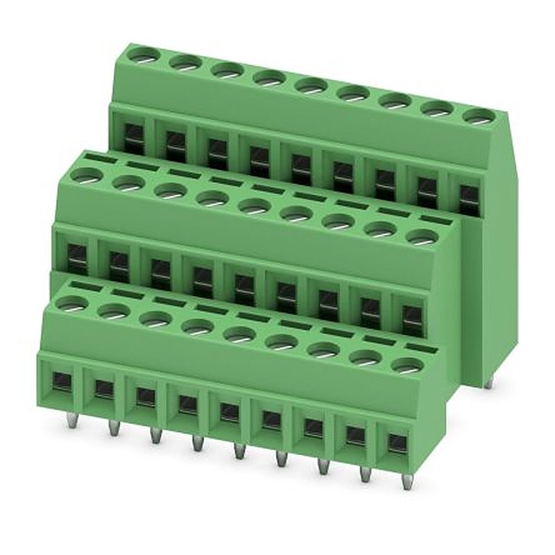 Phoenix Contact MK3DS 1/9-3.81 Series PCB Terminal Block, 9-Contact, 3.81 mm Pitch, 3 Row, 1727803