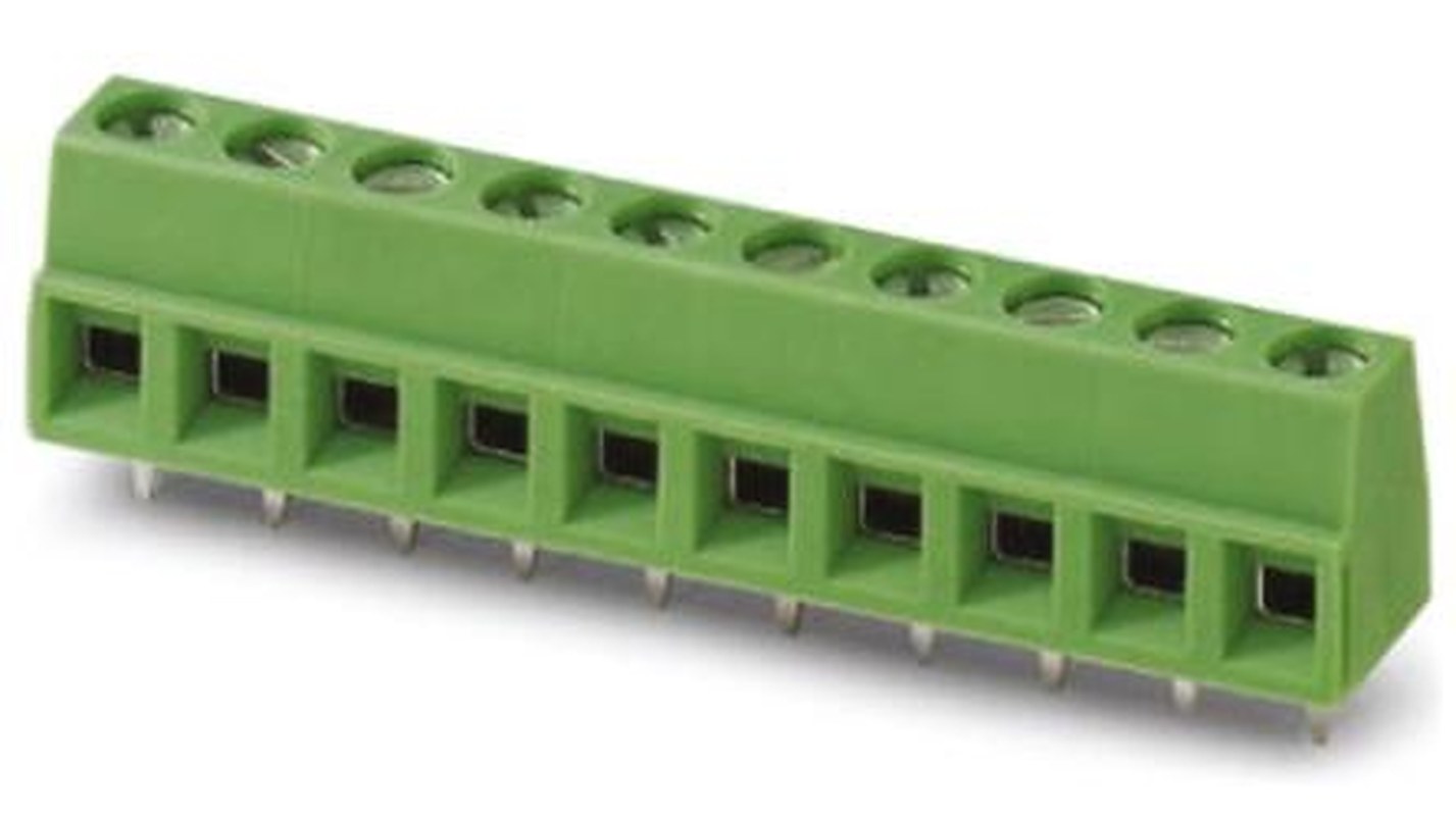 Phoenix Contact MKDSN 1.5/3 Series Straight PCB Terminal Block, 3 Contact(s), 5 mm Pitch, 1 Row