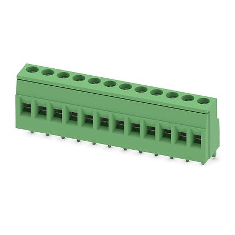Phoenix Contact MKDS Series PCB Terminal Block, 12-Contact, 5.08 mm Pitch, Wave Soldering Mount, 1 Row