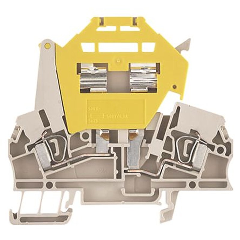 Weidmüller 1730900000 Z Series Fused DIN Rail Terminal Beige, 0.5mm², 4 mm², 1-Level Fused, Clamp