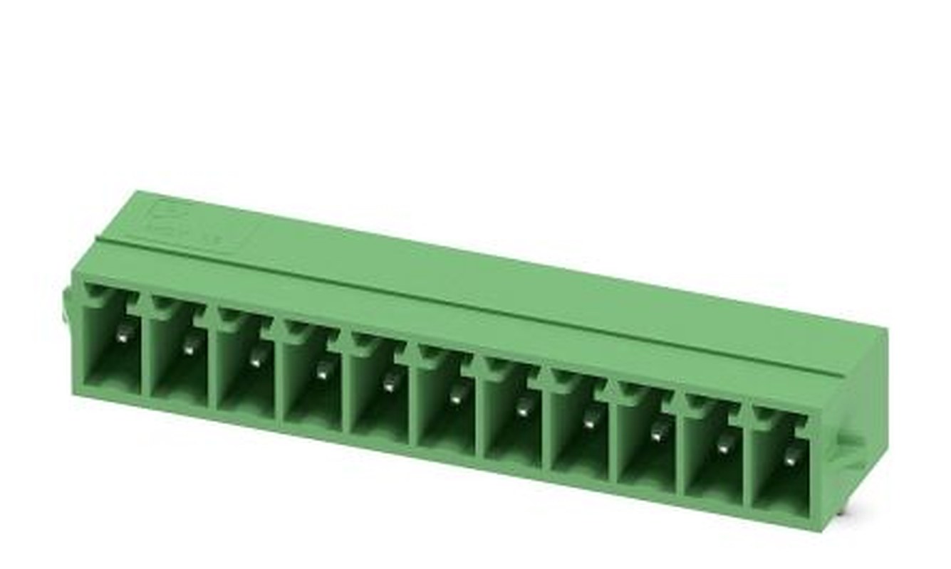 Phoenix Contact MC 1.5/11-G-3.5-RN Series Pluggable Terminal Block, 11-Contact, 3.5 mm Pitch, 1 Row, 1731769