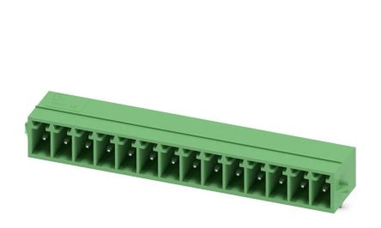 Phoenix Contact MC 1.5/14-G-3.5-RN Series Pluggable Terminal Block, 14-Contact, 3.5 mm Pitch, 1 Row, 1731798