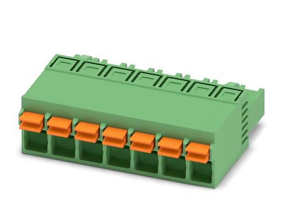Phoenix Contact FKCN 2.5/7-ST Series Pluggable Terminal Block, 7-Contact, 5 mm Pitch, 1 Row, 1732797