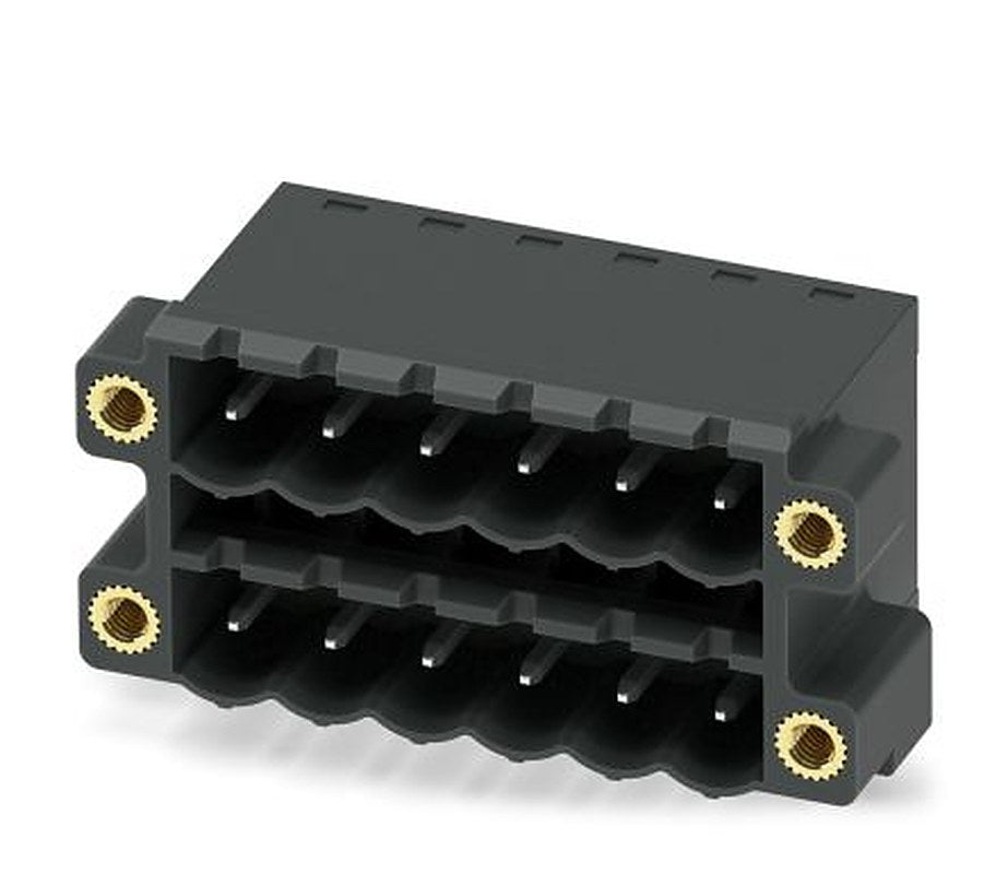 Phoenix Contact CCDN 2.5/ 6-G1F P26 THR Series Pluggable Terminal Block, 6-Contact, 5 mm Pitch, 2 Row, 1734481