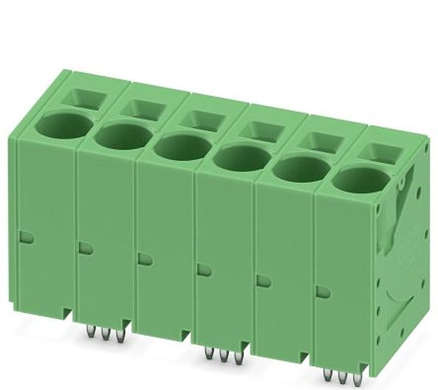Phoenix Contact SPT 16/6-V-10.0-ZB Series Right Angle PCB Terminal Block, 6 Contact(s), 10 mm Pitch, 1 Row