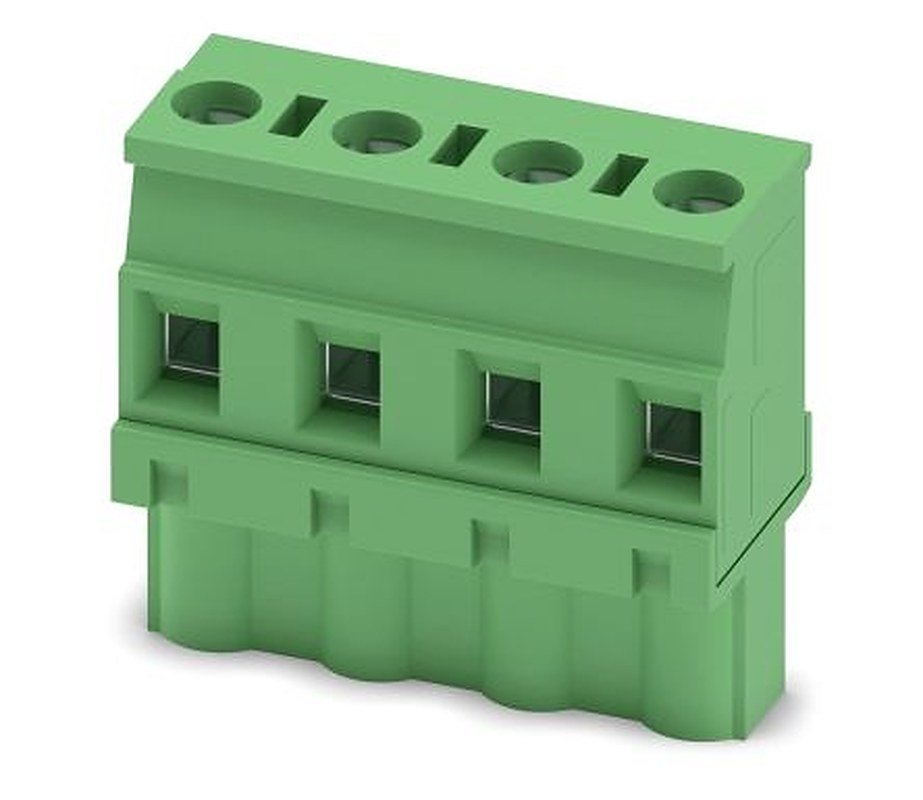 Phoenix Contact 62, SPC 5/3-STCL-7 Series Pluggable Terminal Block, 4-Contact, 7.5 mm Pitch, Through Hole, 1 Row