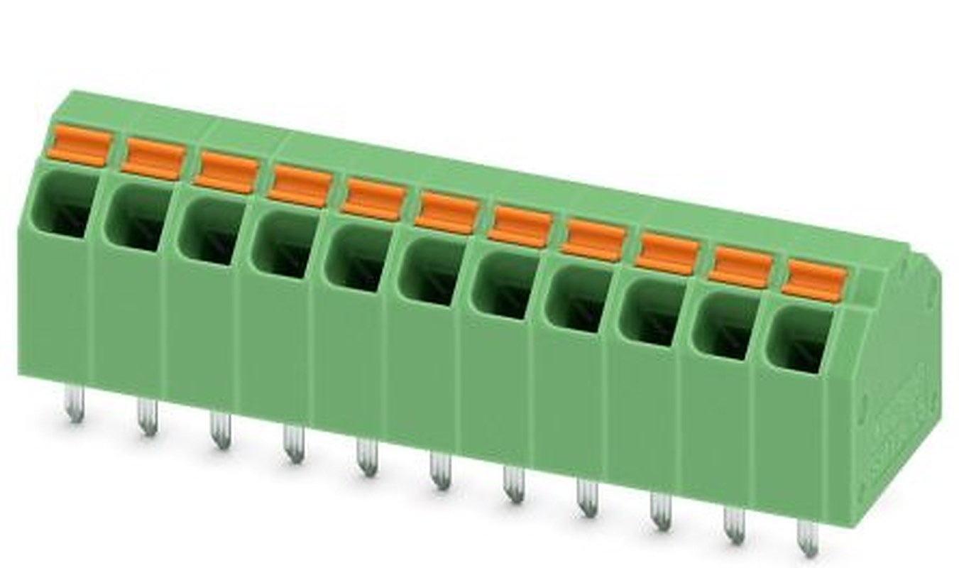 Phoenix Contact SPTA 1.5/11-3.81 Series 45° PCB Terminal Block, 11 Contact(s), 3.81 mm Pitch, 1 Row