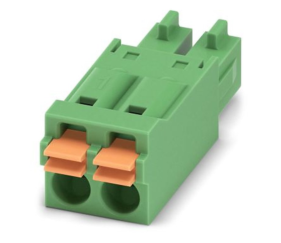 Phoenix Contact FMC 1,5/2-ST-3,81 Series Pluggable Terminal Block, 2-Contact, 3.81 mm Pitch, 1 Row, 1745894