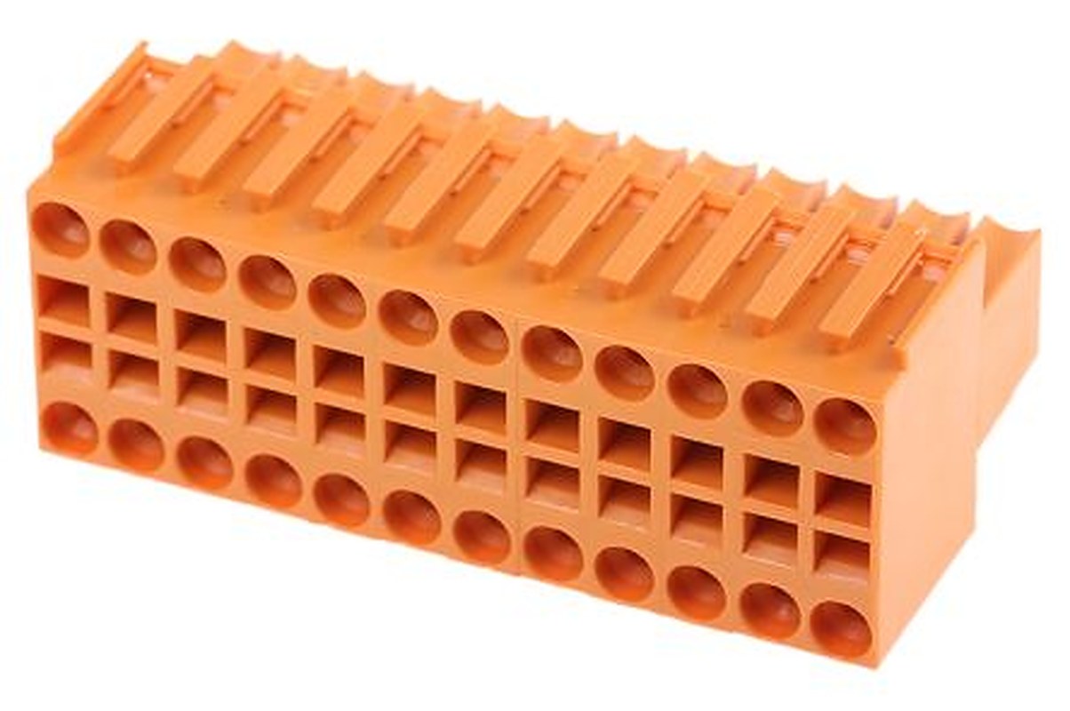 Weidmüller B2L 3.50 Series Pluggable Terminal Block, 24-Contact, 3.5 mm Pitch, 2 Row, 1747860000