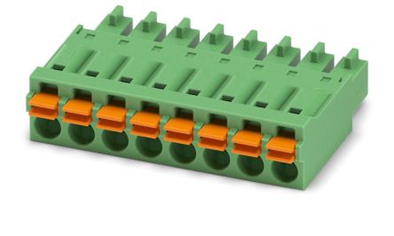 Phoenix Contact FMC 1.5/8-ST-3.81 Series Pluggable Terminal Block, 8-Contact, 3.81 mm Pitch, 1 Row