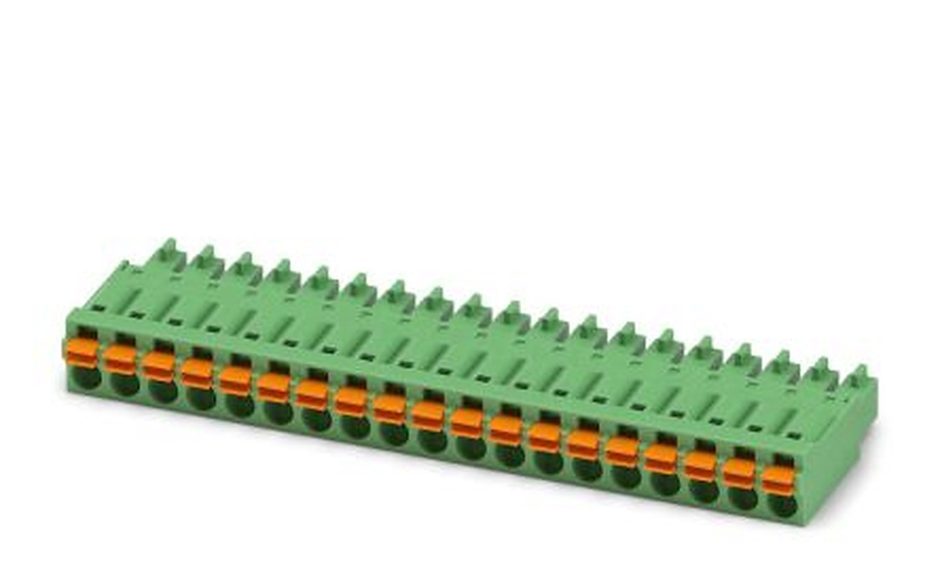 Phoenix Contact FMC 1.5/19-ST-3.81 Series Pluggable Terminal Block, 19-Contact, 3.81 mm Pitch, 1 Row, 1748147