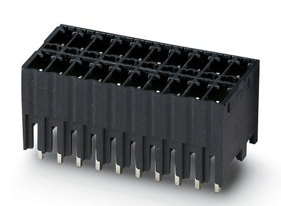 Phoenix Contact MCDNV 1.5/11-G1-3.81 P26THR Series Pluggable Terminal Block, 11-Contact, 3.81 mm Pitch, 2 Row, 1750384