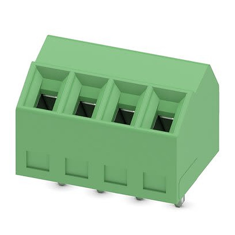 Phoenix Contact 5, SMKDS 1/4-3 Series PCB Terminal Block, 4-Contact, 3.5 mm Pitch, Wave Soldering Mount, 1 Row