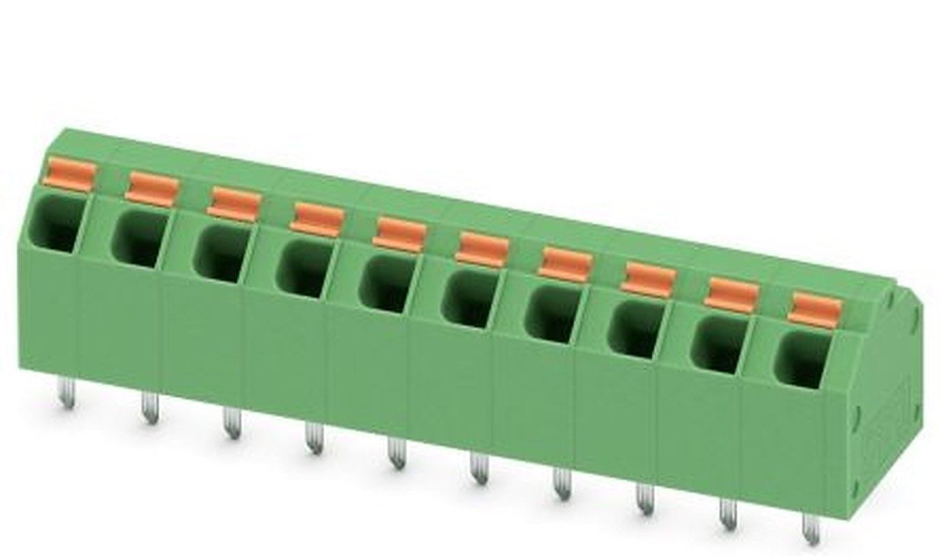 Phoenix Contact SPTA 1.5/12-3.81 Series 45° PCB Terminal Block, 12 Contact(s), 3.81 mm Pitch, 1 Row