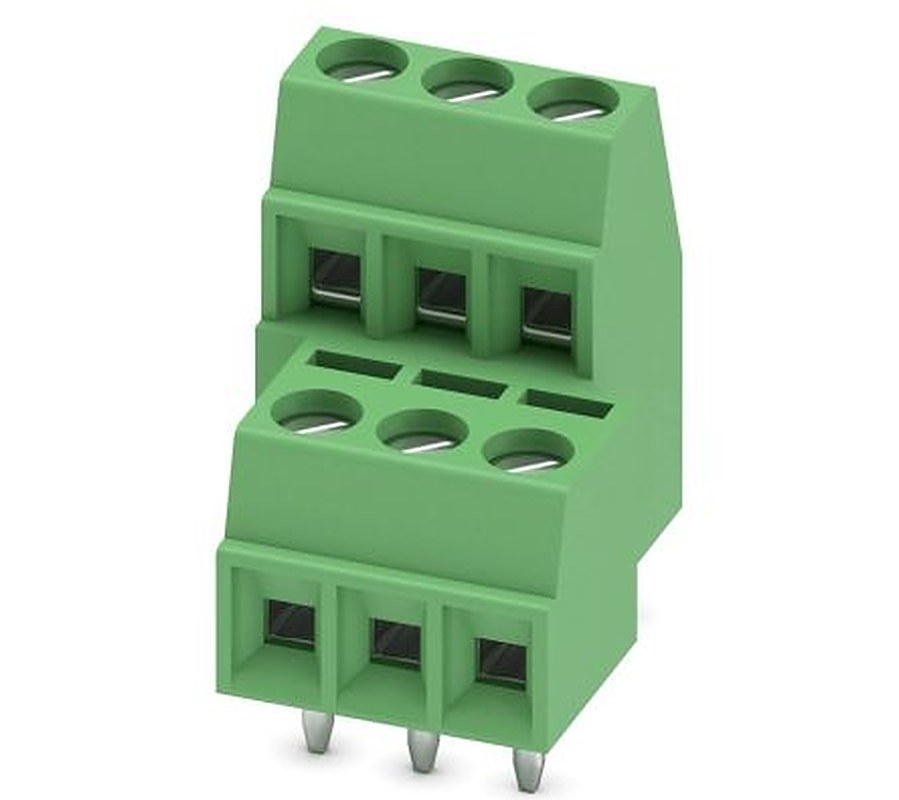 Phoenix Contact MKKDS 1/3-3.5 Series PCB Terminal Block, 3-Contact, 3.5 mm Pitch, 2 Row, 1751400