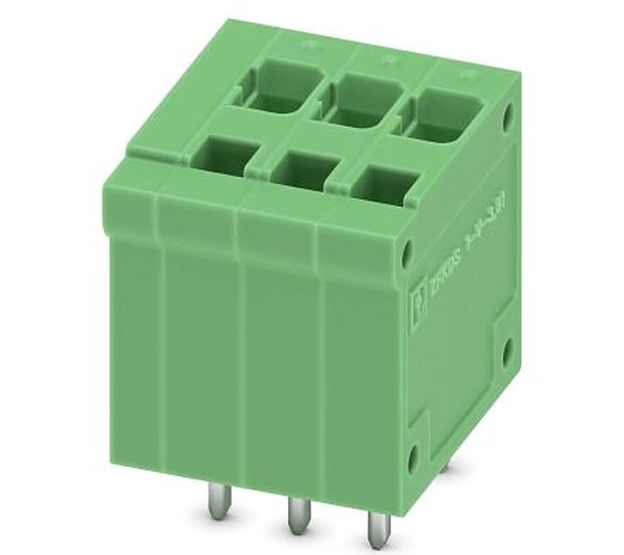 Phoenix Contact ZFKDSA 1-V-3.81- 3 Series Right Angle PCB Terminal Block, 3 Contact(s), 3.81 mm Pitch