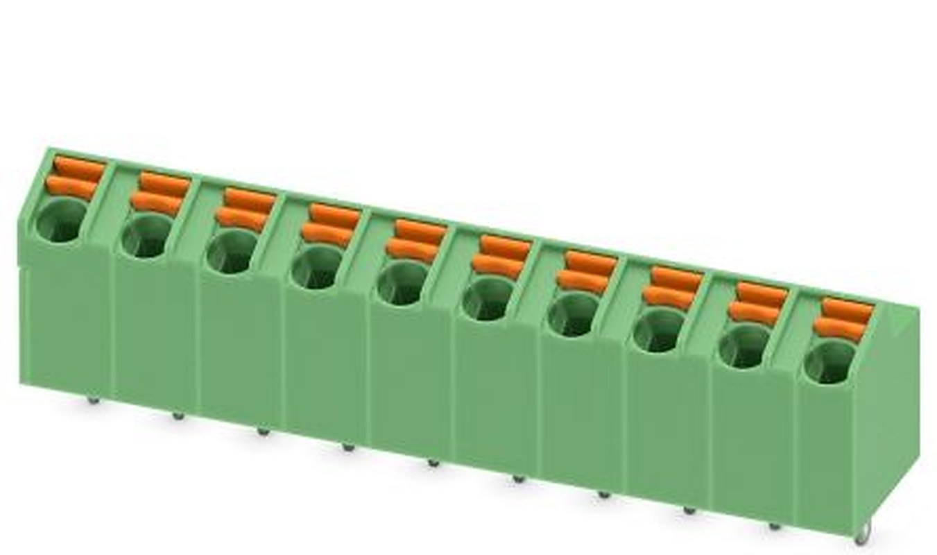 Phoenix Contact SPTA 1.5/10-5.0 Series 65° PCB Terminal Block, 10 Contact(s), 5 mm Pitch, 1 Row