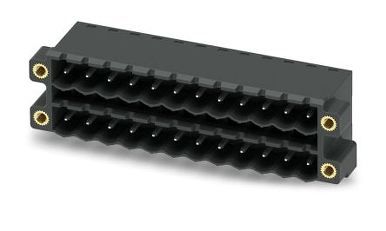 Phoenix Contact CCDN 2.5/12-G1F-5.08 P26 THR Series Pluggable Terminal Block, 12-Contact, 5.08 mm Pitch, 2 Row, 1753404