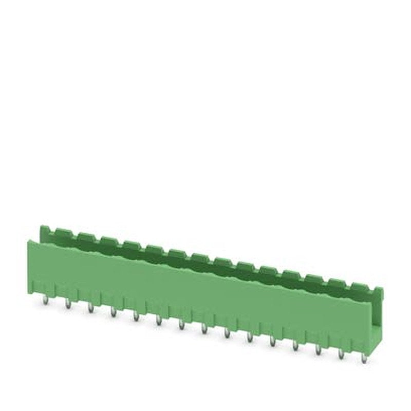 Phoenix Contact MSTBV Series Straight Wave Soldering Mount PCB Header, 15 Contact(s), 5 mm Pitch, 1 Row, Shrouded