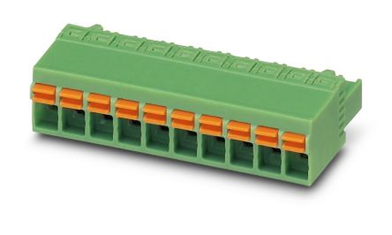 Phoenix Contact FKCN 2.5/2-ST-5.08 Series Pluggable Terminal Block, 2-Contact, 5.08 mm Pitch, 1 Row