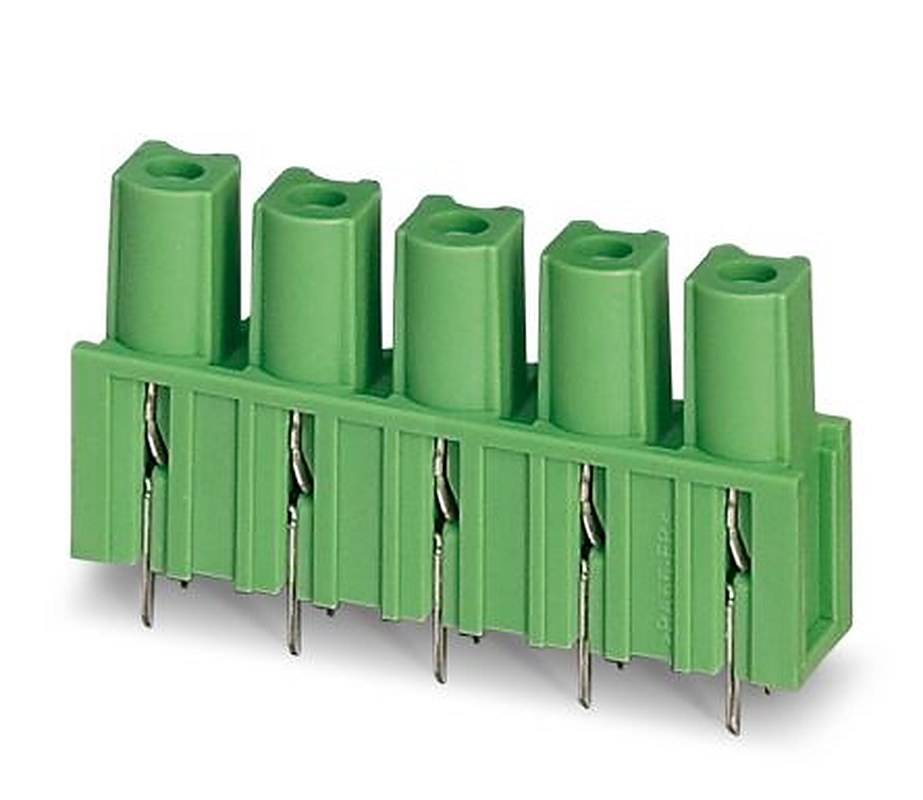 Phoenix Contact GICV 2.5 HC/ 2-G-7.62 Series Pluggable Terminal Block, 2-Contact, 7.62 mm Pitch, 1 Row, 1756485