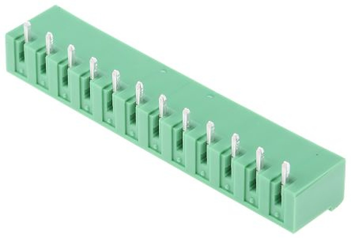 Phoenix Contact MSTBA 2.5/12-G-5.08 Series Pluggable Terminal Block, 12-Contact, 5.08 mm Pitch, 1 Row, 1757349