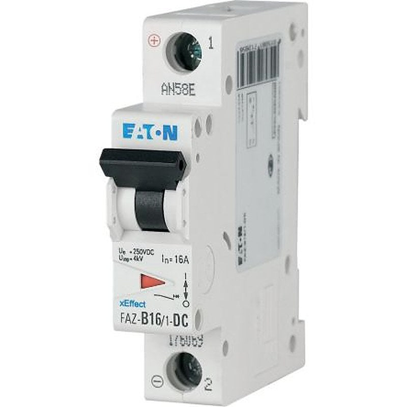 Eaton xEffect FAZ Miniature Circuit Breaker, 1-Pole, 25A, Type B, 250 V dc DC, 10 kA Breaking Capacity