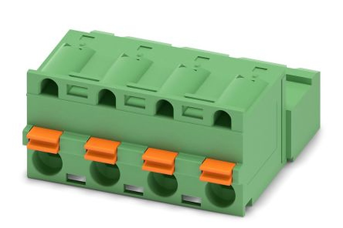 Phoenix Contact GFKIC 2.5/4-ST-7.62 Series Pluggable Terminal Block, 4-Contact, 7.62 mm Pitch, 1 Row, 1761629