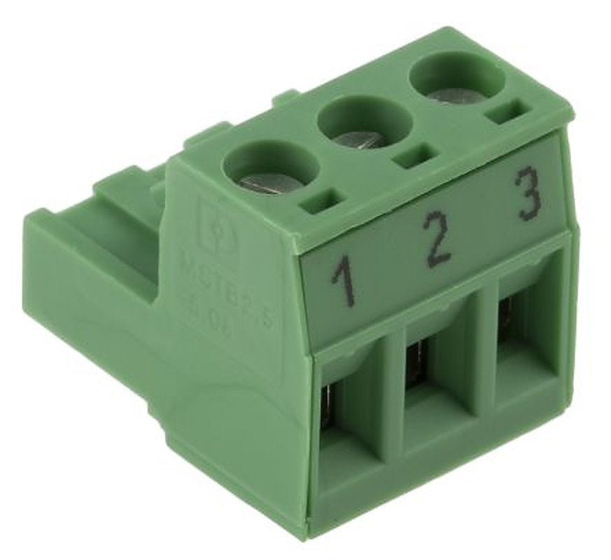 Phoenix Contact MSTB 2.5/3-ST-5.08 BD: 1-3 Series Pluggable Terminal Block, 3-Contact, 5.08 mm Pitch, 1 Row, 1762208