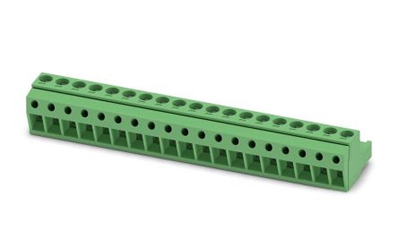 Phoenix Contact MSTBP 2.5/19-ST Series Pluggable Terminal Block, 19-Contact, 5 mm Pitch, 1 Row, 1765946