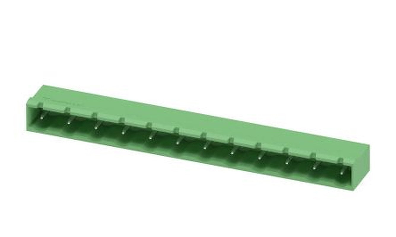 Phoenix Contact GMSTBA 2.5/12-G-7.62 Series Right Angle Pluggable Terminal Block, 12 Contact(s), 7.62 mm Pitch, 1 Row