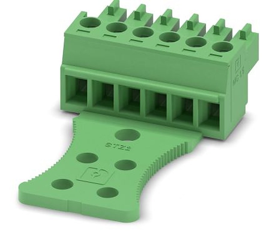 Phoenix Contact MC 1.5/6-STZ2-3.81 Series Pluggable Terminal Block, 6-Contact, 3.81 mm Pitch, 1 Row, 1767694