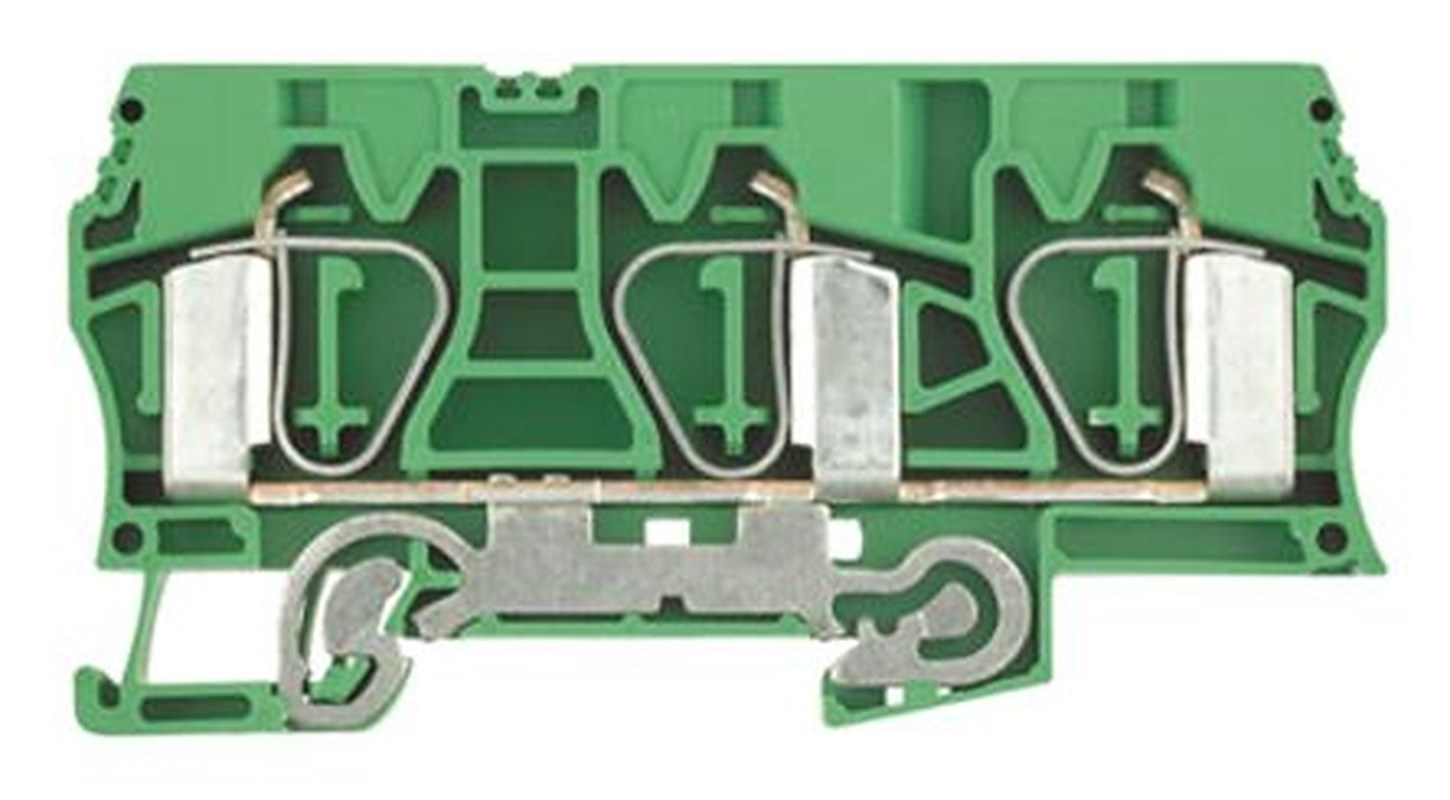 Weidmüller 1768310000 Z Series PE Terminal Green, Yellow, 16mm², 1-Level, Clamp