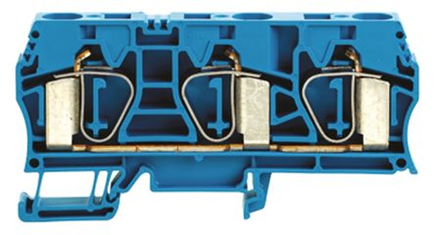 Weidmüller 1768330000 Z Series Feed Through Terminal Block Blue, 16mm², 1-Level, Clamp