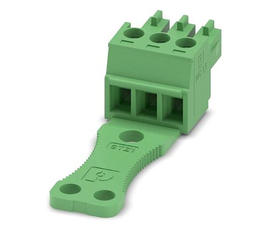 Phoenix Contact MC 1.5/3-STZ1-3.81 Series Pluggable Terminal Block, 3-Contact, 3.81 mm Pitch, 1 Row, 1768923