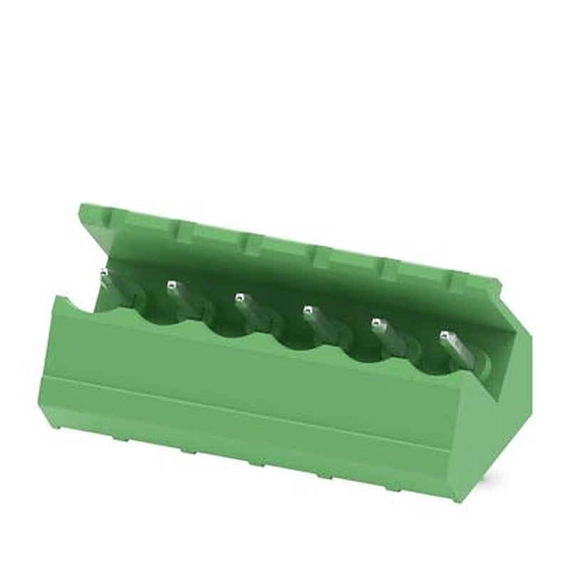 Phoenix Contact SMSTB Series Angled Wave Soldering Mount PCB Header, 6 Contact(s), 5 mm Pitch, 1 Row, Shrouded