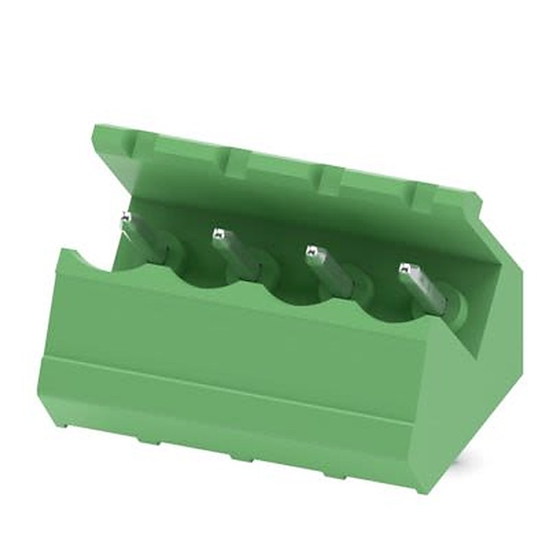 Phoenix Contact SMSTB 2/5-G Series Angled Wave Soldering Mount PCB Header, 4 Contact(s), 5.08 mm Pitch, 1 Row, Shrouded