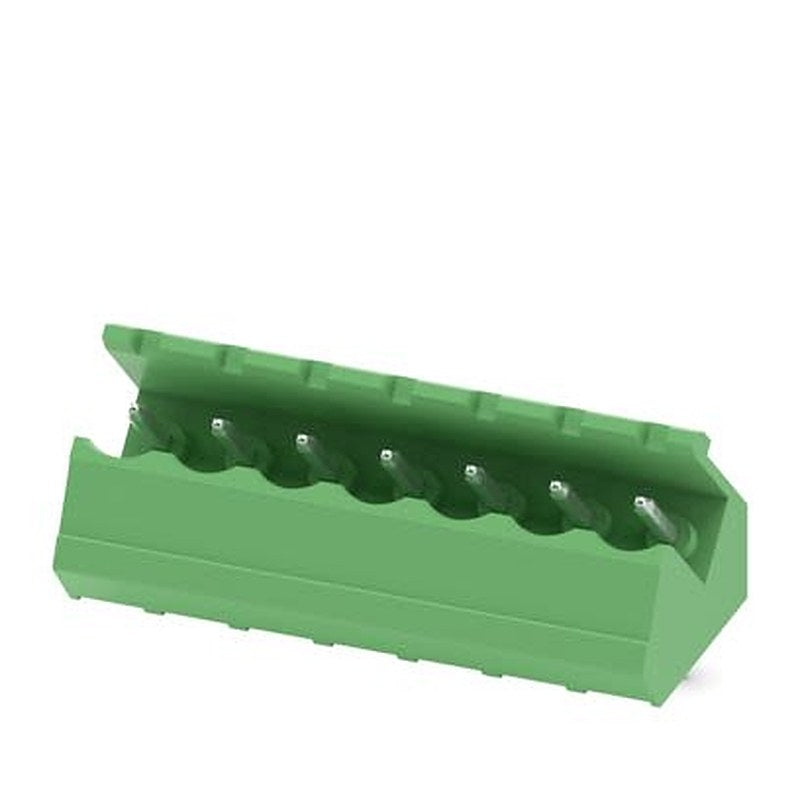 Phoenix Contact SMSTB Series Angled Wave Soldering Mount PCB Header, 7 Contact(s), 5.08 mm Pitch, 1 Row, Shrouded