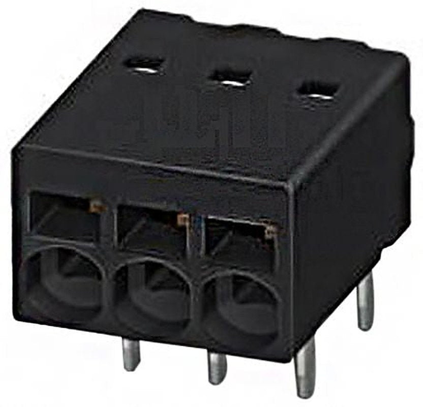 Phoenix Contact PTSM 0.5/3-2.5-H THR R32 Series Right Angle PCB Terminal Block, 3 Contact(s), 2.5 mm Pitch, 1 Row