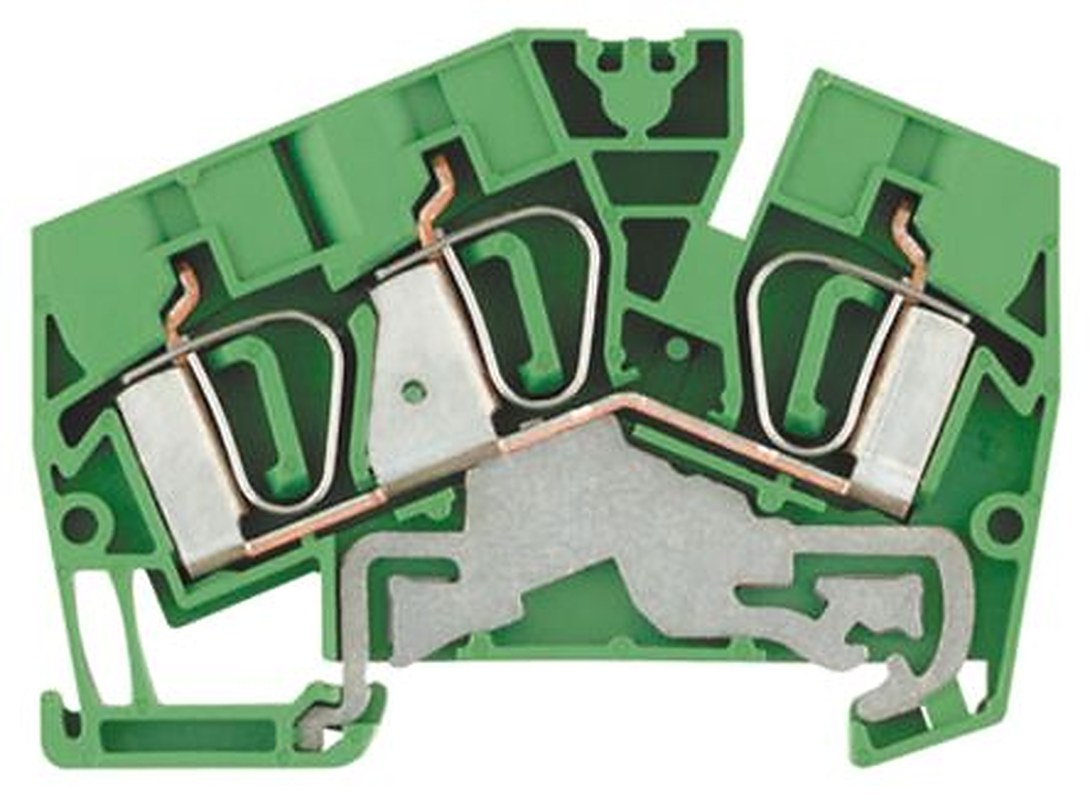 Weidmüller 1771360000 Z Series PE Terminal Yellow, Green, 6mm², 1-Level, Clamp