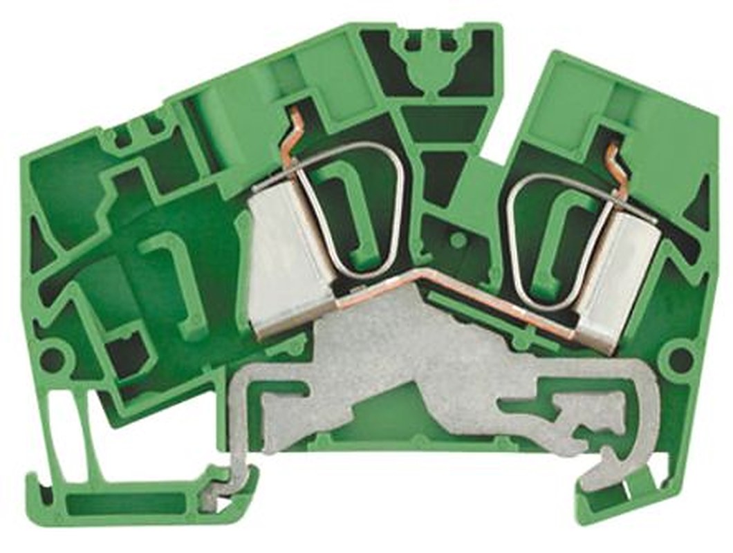 Weidmüller 1771370000 Z Series PE Terminal Green, Yellow, 6mm², 1-Level, Clamp