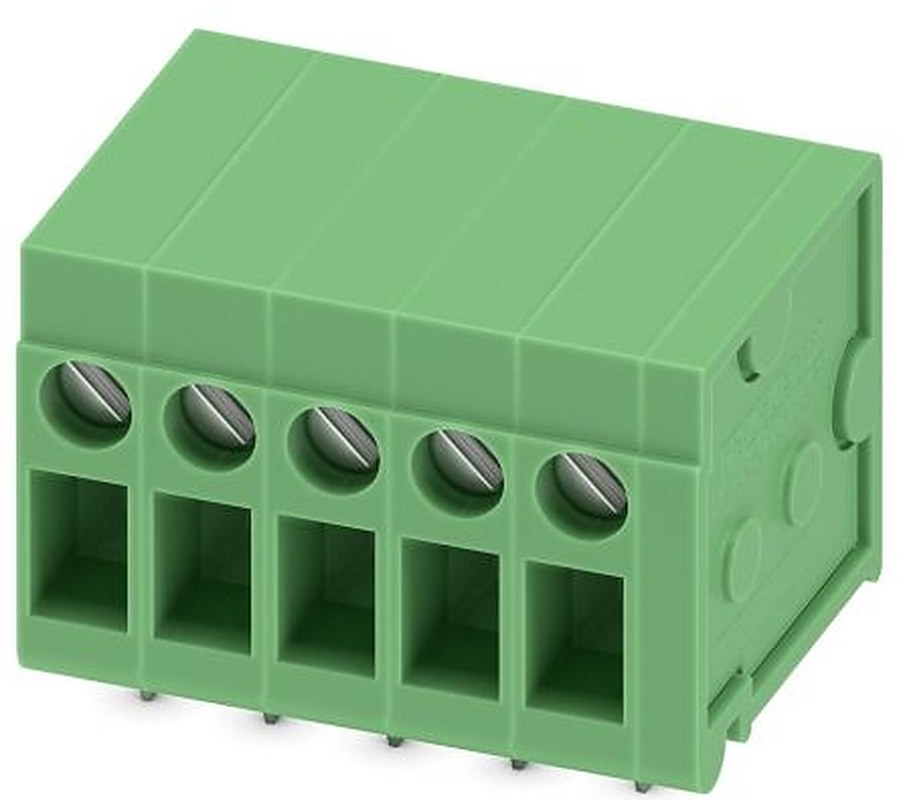 Phoenix Contact FRONT 2.5-H/SA10- 5 Series Horizontal PCB Terminal Block, 5 Contact(s), 5 mm Pitch, 1 Row