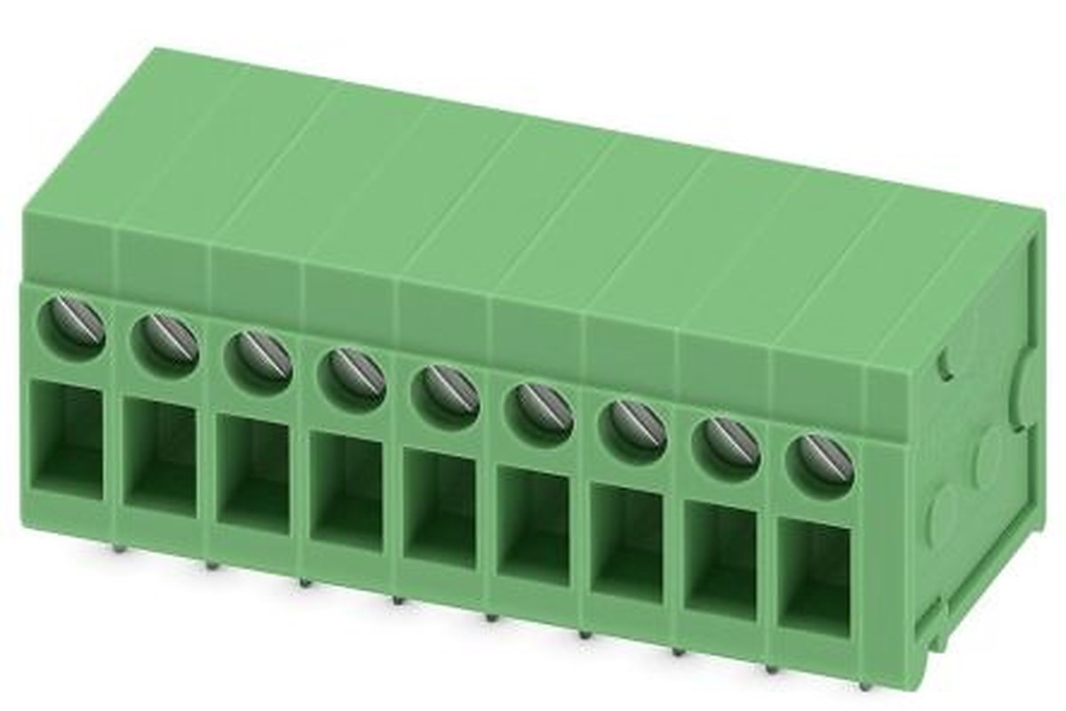 Phoenix Contact FRONT 2.5-H/SA10- 9 Series Horizontal PCB Terminal Block, 9 Contact(s), 5 mm Pitch, 1 Row