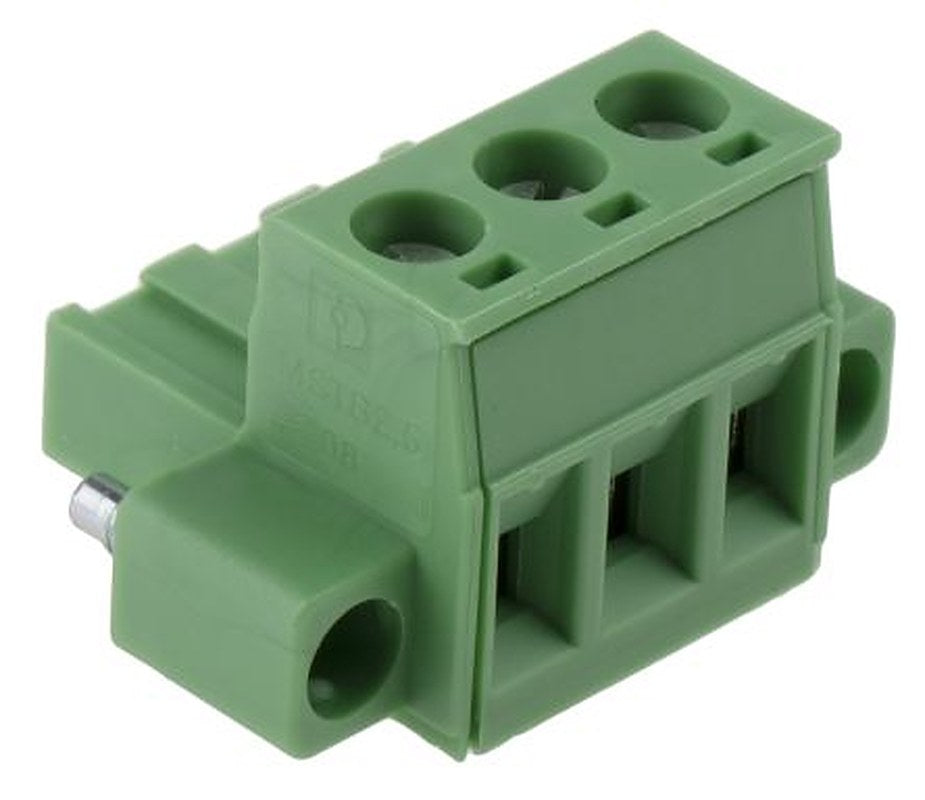 Phoenix Contact MSTB 2.5/3-STF-5.08 Series Pluggable Terminal Block, 3-Contact, 5.08 mm Pitch, 1 Row, 1777992