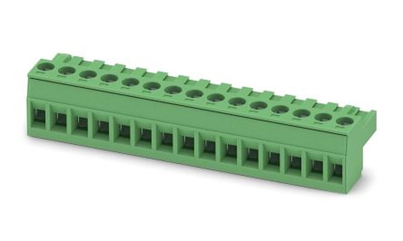 Phoenix Contact MSTBT 2.5/15-ST Series Pluggable Terminal Block, 15-Contact, 5 mm Pitch, 1 Row, 1779961