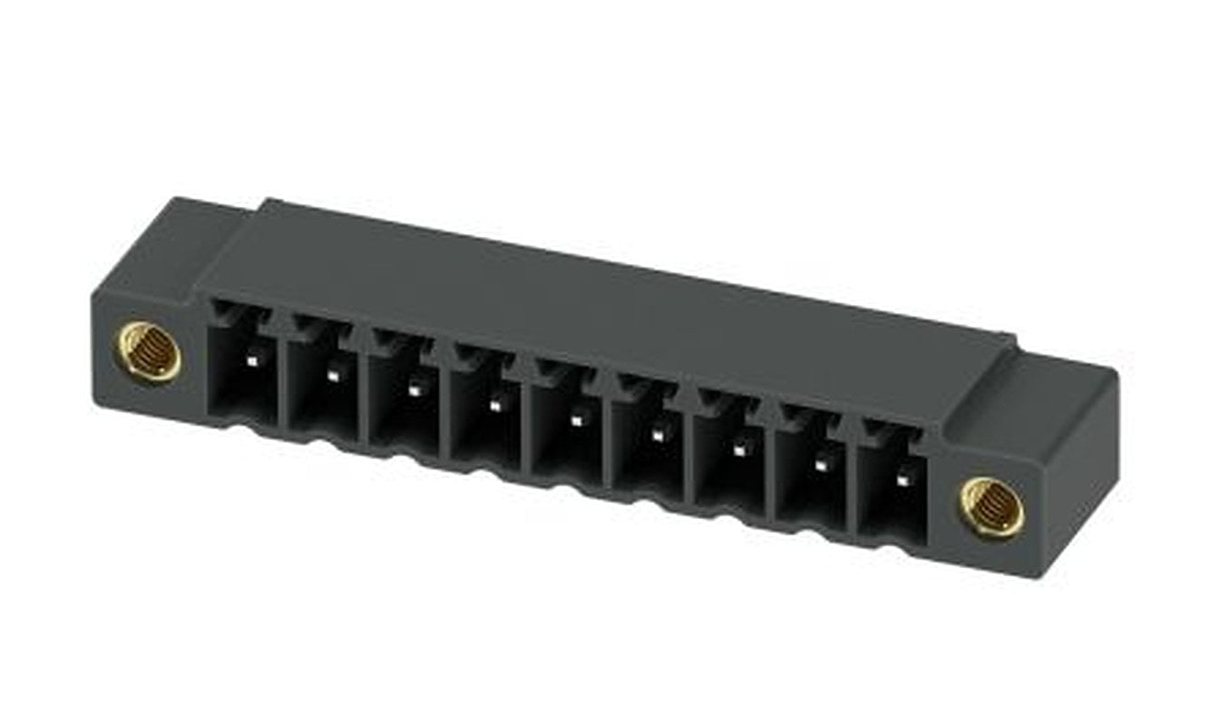 Phoenix Contact MC 1.5/ 9-GF-3.81 P14 THR Series Pluggable Terminal Block, 9-Contact, 3.81 mm Pitch, 1 Row, 1781874